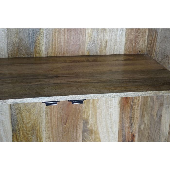 DKD Home Decor Aparador Boho 2 Puertas 2 Estanterías Mango Metal Marrón Claro Dorado 152x84x43 cm 6