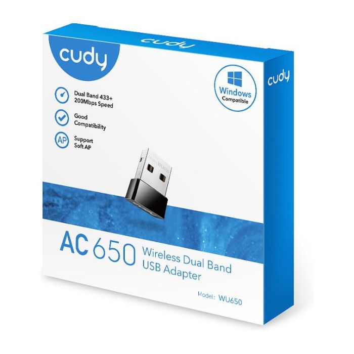 Cudy Adaptador Wi-Fi USB AC650, Wi-Fi 5 (802.11ac) 433 Mbps, Mini, Negro 4