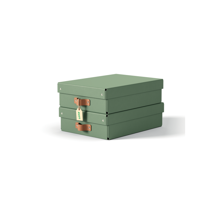 Leitz 61480050 Pack 2 Cajas de Almacenamiento de Cartón Verde Medianas Bajas A4, 8 L - 270x370x100mm 0 Leitz 61480050 Pack 2 Cajas de Almacenamiento de Cartón Verde Medianas Bajas A4, 8 L - 270x370x100mm 0