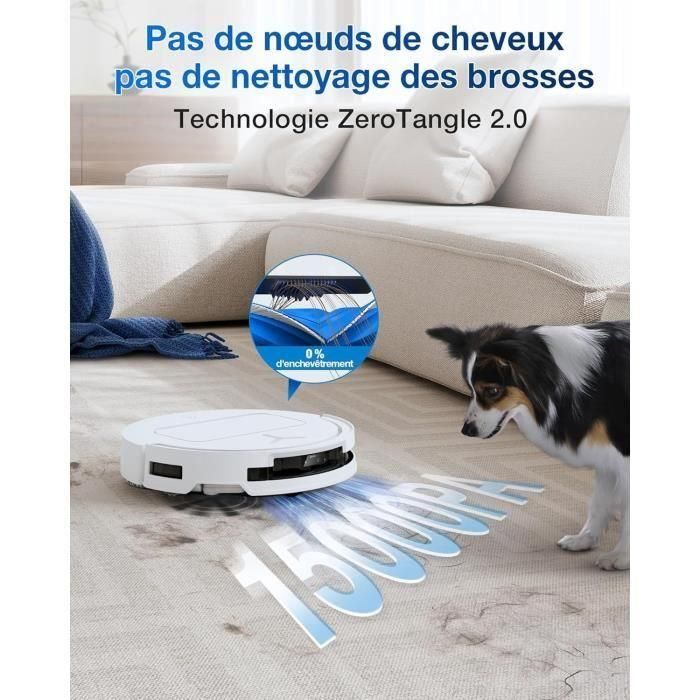 ECOVACS DEEBOT T50 OMNI - Robot aspirador con base - 15000 Pa - Cepillo lateral extensible y mopa - Sin enredos 1