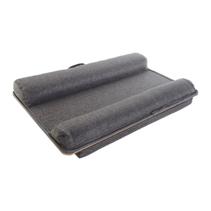 DKD Home Decor Bandeja Basicos de MDF y Poliéster Natural Gris 35x55x7 cm 3 DKD Home Decor Bandeja Basicos de MDF y Poliéster Natural Gris 35x55x7 cm 3