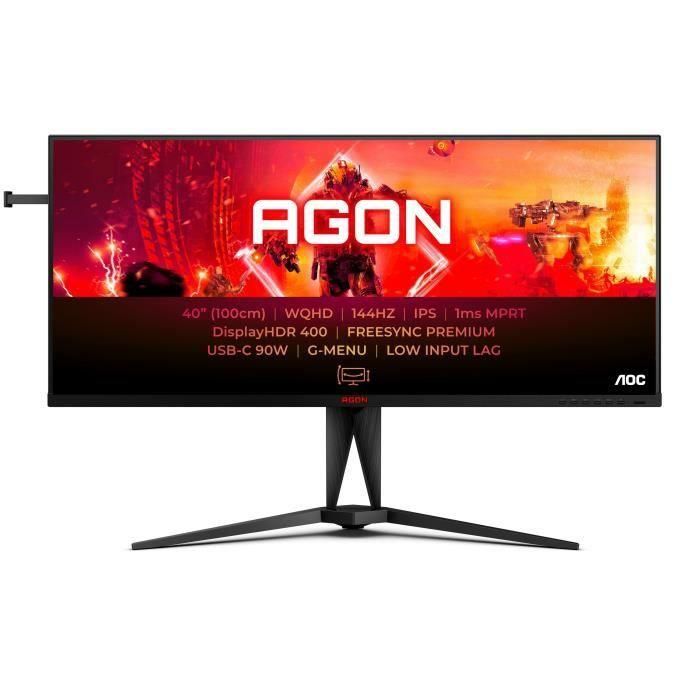 Monitor Gaming Ultrapanorámico AOC AG405UXC 40"/ WQHD/ 1ms/ 144Hz/ IPS/ Multimedia/ Negro 1