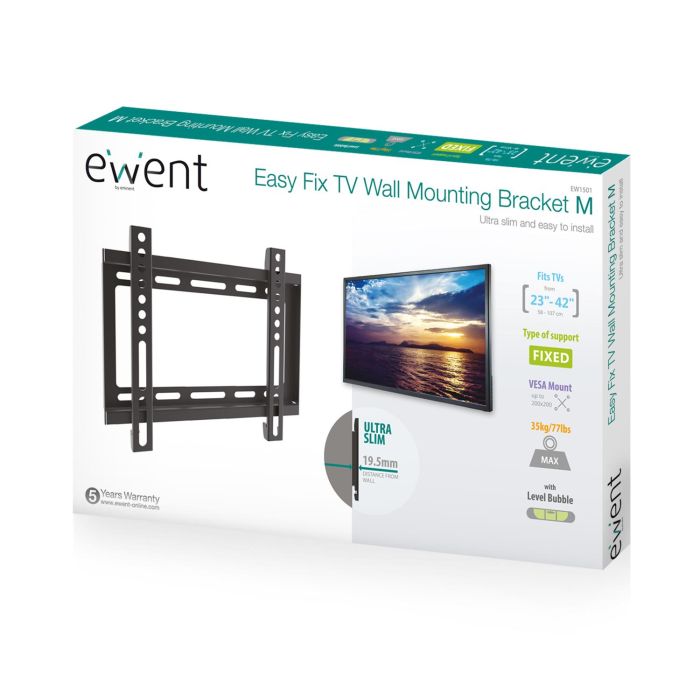Ewent Soporte Pared EW1501 para TV 23-42 Pulgadas, VESA 50x50-200x200, Ultra Delgado 19.5mm 3 Ewent Soporte Pared EW1501 para TV 23-42 Pulgadas, VESA 50x50-200x200, Ultra Delgado 19.5mm 3