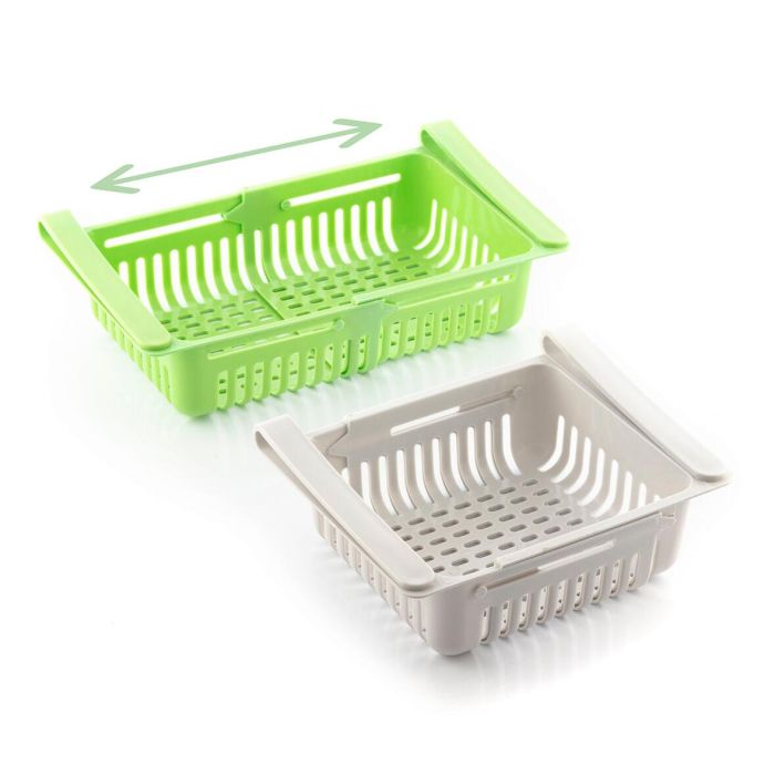 Organizador Ajustable para Nevera Friwer InnovaGoods 2 Unidades 12 Organizador Ajustable para Nevera Friwer InnovaGoods 2 Unidades 12