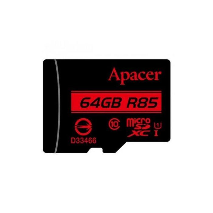 Tarjeta de Memoria Apacer 64GB XC UHS 1 con Adaptador/ Clase 10/ 85MBs 1