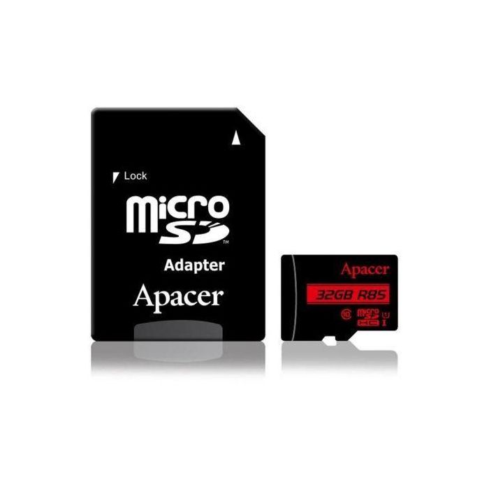 Tarjeta de Memoria Apacer 32GB microSD HC UHS 1 con Adaptador/ Clase 10/ 85MBs 1