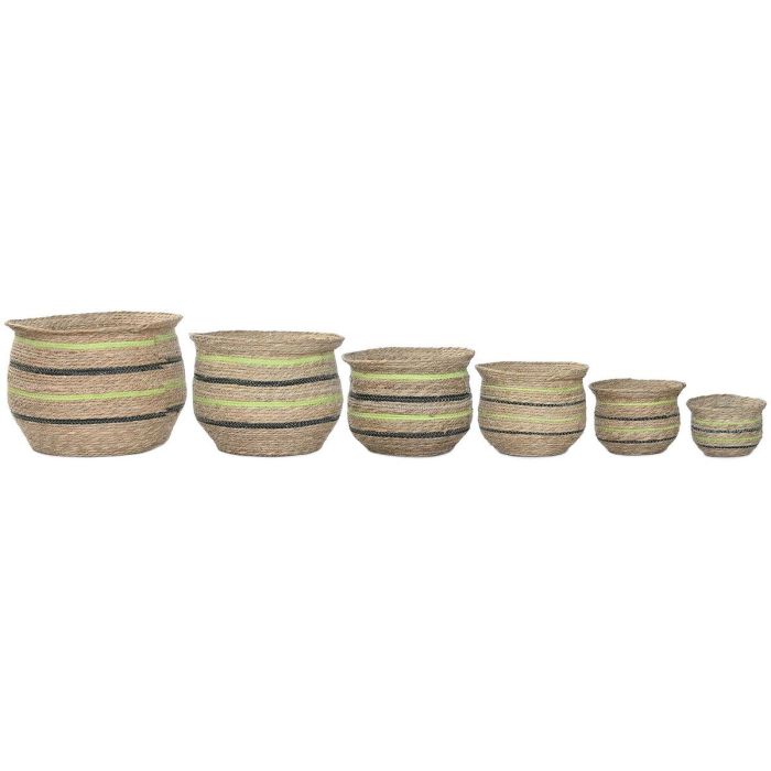 Macetero Arabe DKD Home Decor Marron Verde 44 x 33 x 44 cm Set de 6 1 Macetero Arabe DKD Home Decor Marron Verde 44 x 33 x 44 cm Set de 6 1