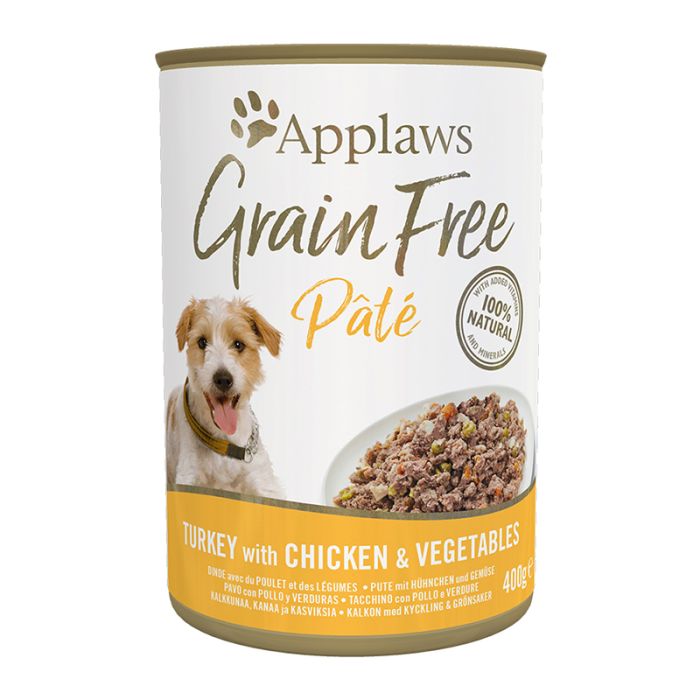 Applaws Gf dog pate lata pavo pollo con vegetls 6x400gr Applaws Gf dog pate lata pavo pollo con vegetls 6x400gr