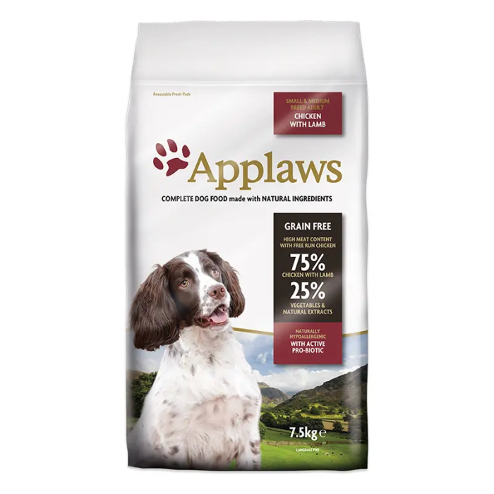 Applaws Dog Dry Adulto Raza Peq Medianas Pollo Cordero 7,5 kg