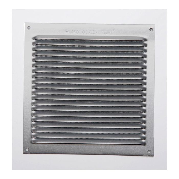Fepre Rejilla de ventilación de aluminio cromado 17x17 cm