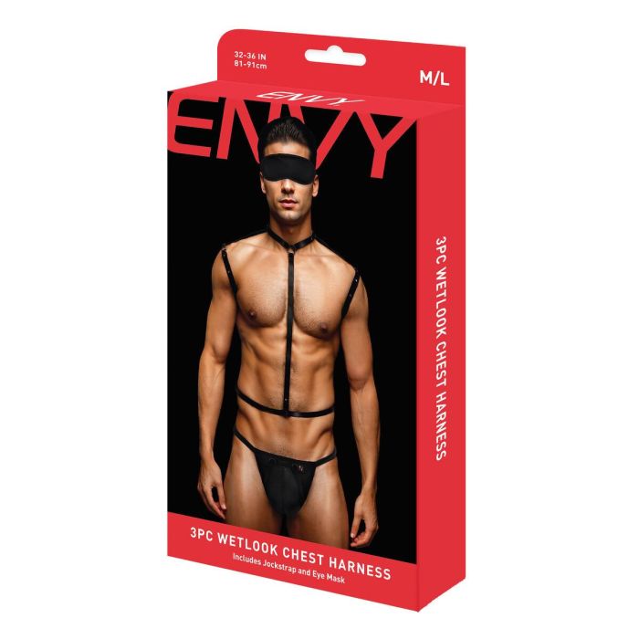 Arnés Envy Negro L/XL Pecho 3