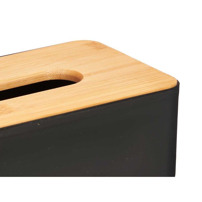Porta Pañuelos Negro Tapa Bambu 26Cm Berilo (8 Unidades) 3 Porta Pañuelos Negro Tapa Bambu 26Cm Berilo (8 Unidades) 3