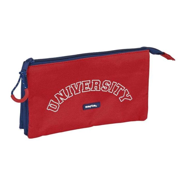Portatodo Triple Safta University Rojo Azul marino (22 x 12 x 3 cm) 2 Portatodo Triple Safta University Rojo Azul marino (22 x 12 x 3 cm) 2