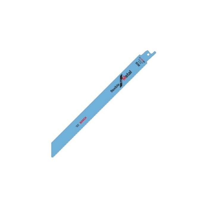 Bosch S 1122 BF - Juego de 5 Hojas de Sierra Sable Bimetálicas para Tubos, Perfiles y Chapa Metálica Delgada, 22.5 cm