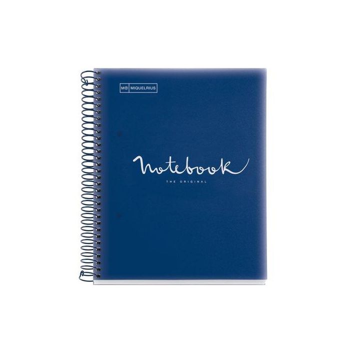 Bloc Miquelrius Emotions Notebook 5 Micro.Tapa Pp A5 120H 90G Cuadric.5X5 Marino 5 unidades