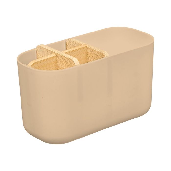 Organizador Plastico Bambu 5 Huecos Beige Berilo 17x10x8cm (Set de 24) 1
