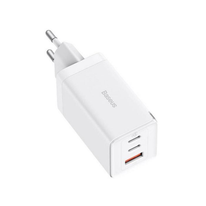 Baseus Fast Charger Gan5 Pro 2C+U 65W Eu White 1