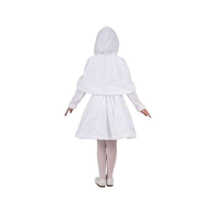 Disfraz monada blanca navidad vestido con enaguas y cubrehombros con capucha talla 5-6 y 2 Disfraz monada blanca navidad vestido con enaguas y cubrehombros con capucha talla 5-6 y 2