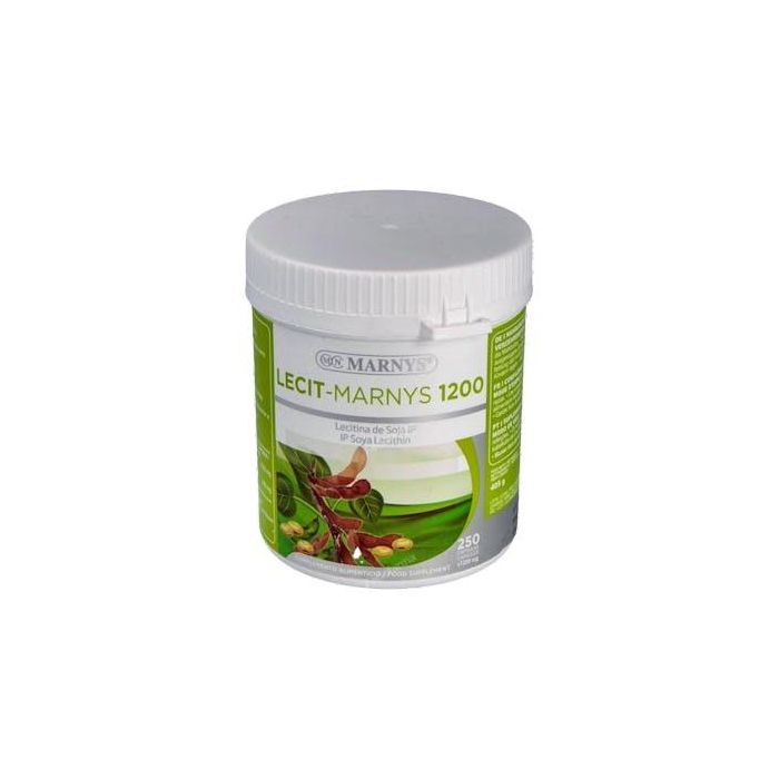 Lecitmar Lecitina de Soja 1200mg. No-GMO, con Aceite de Soja - 250 Perlas MARNYS
