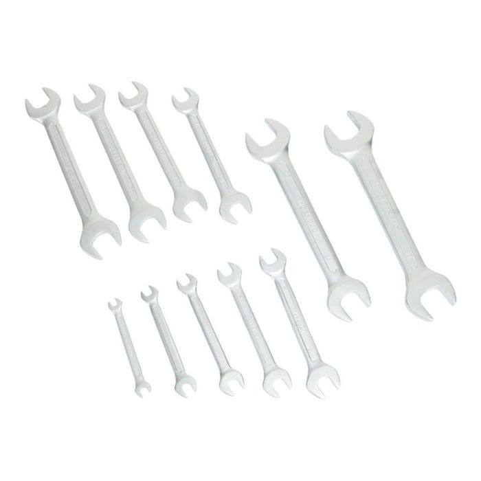 Llaves fijas de doble boca, juego 11 piezas 0 Llaves fijas de doble boca, juego 11 piezas 0