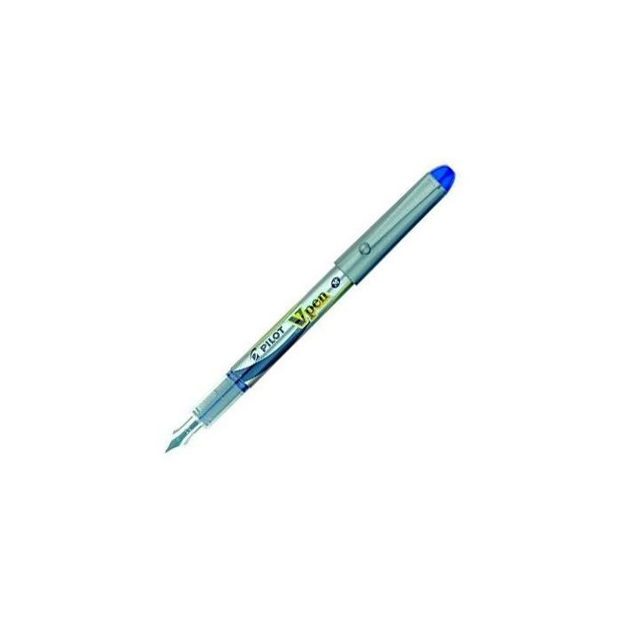 Pilot Pluma Desechable Vpen Silver, Tinta Azul (12 Unidades) (12 Unidades)