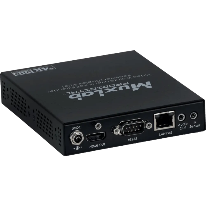 MUXLAB Receptor HDMI 4K sobre IP, 100m, Compatible con PoE, JPG 2000, Latencia 33ms 1