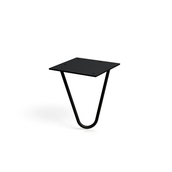 Q&Q Pata Metálica Modelo Varnia de Metal Duradero para Sofás y Muebles, Acabado Negro Mate, Altura 125 mm 0 Q&Q Pata Metálica Modelo Varnia de Metal Duradero para Sofás y Muebles, Acabado Negro Mate, Altura 125 mm 0