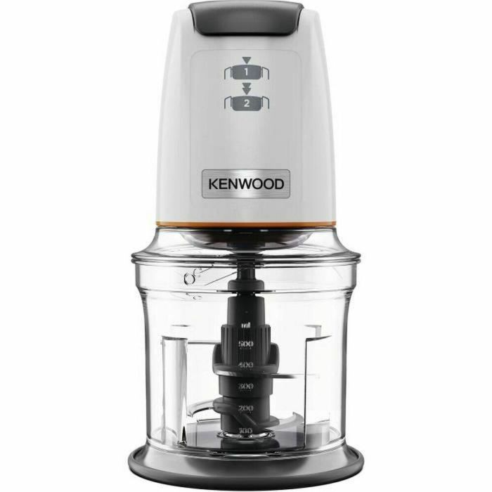 Kenwood CHP61.00WH Mini Picadora 0.8L, 4 Cuchillas Acero Inoxidable, 500W Potencia, Control Velocidad Táctil, Base Antideslizante, Blanco