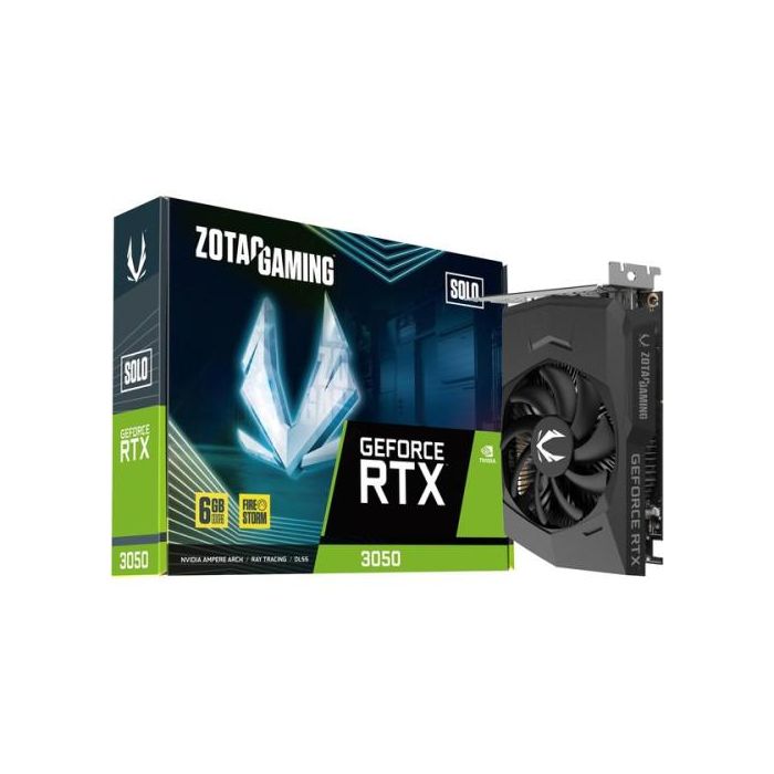 Vga Zotac Rtx 3050 6Gb Solo Gddr6,Nv,Rtx3050,Gddr6,6Gb,96Bit,Hdmi+3Dp,1 Ventilador (ZT-A30510G-10L)