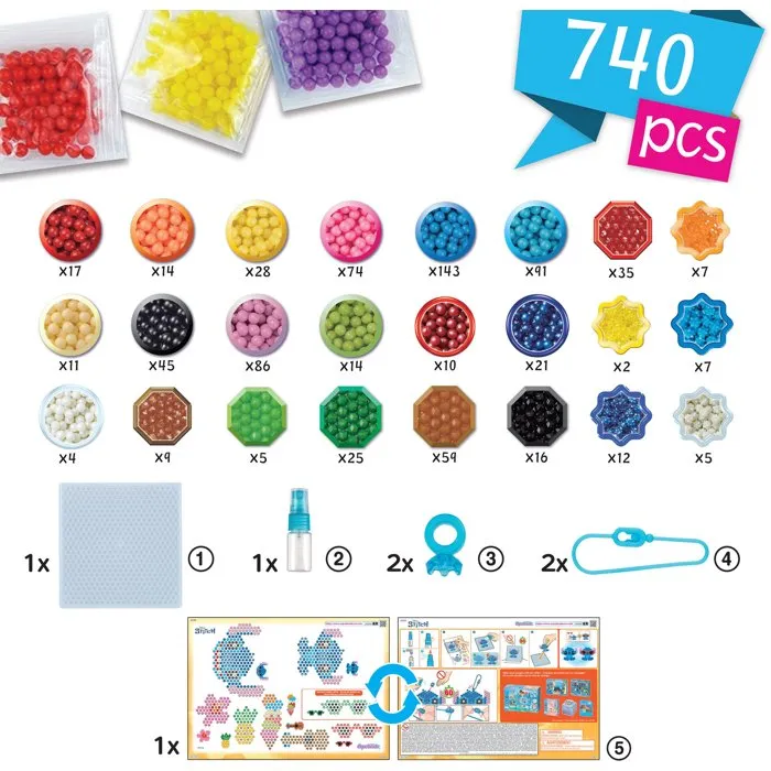 Aquabeads Kit Llaveros Stitch 35119 Manualidades con Cuentas de Colores +6 Años 2