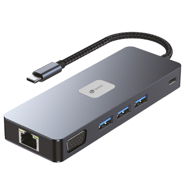 Leotec LEDS03 Docking Station 11 en 1 USB-C para Portátil Universal con PD 100W, HDMI 4K, VGA, DP y USB 3.2 Leotec LEDS03 Docking Station 11 en 1 USB-C para Portátil Universal con PD 100W, HDMI 4K, VGA, DP y USB 3.2