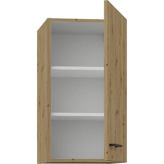 CUISINIER MODENA40G1F Mueble Alto MODENA 40 cm Roble Artesanal y Negro Mate CUISINIER MODENA40G1F Mueble Alto MODENA 40 cm Roble Artesanal y Negro Mate