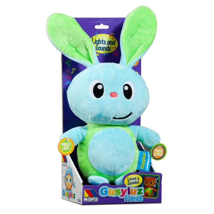 Molto Muñeco Gusy Luz Friends Conejito 24 cm con Luces y Sonido 1