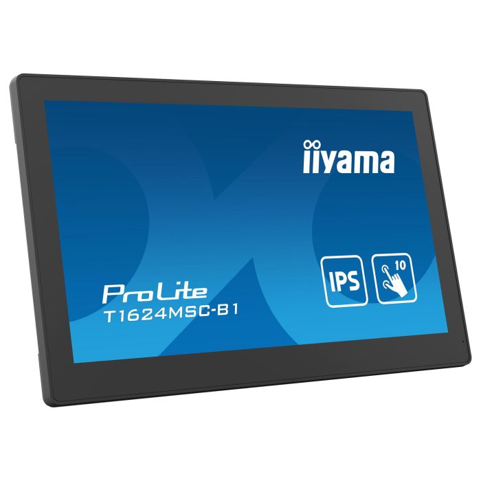 Iiyama T1624MSC-B1 Monitor Táctil 15.6" Full HD IPS 10 Puntos Multitáctil, HDMI, USB 4