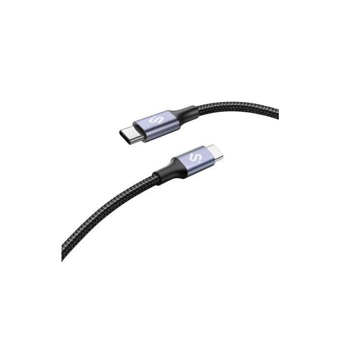 Cable USB-C a USB-C Subblim PLUS Negro 1 m