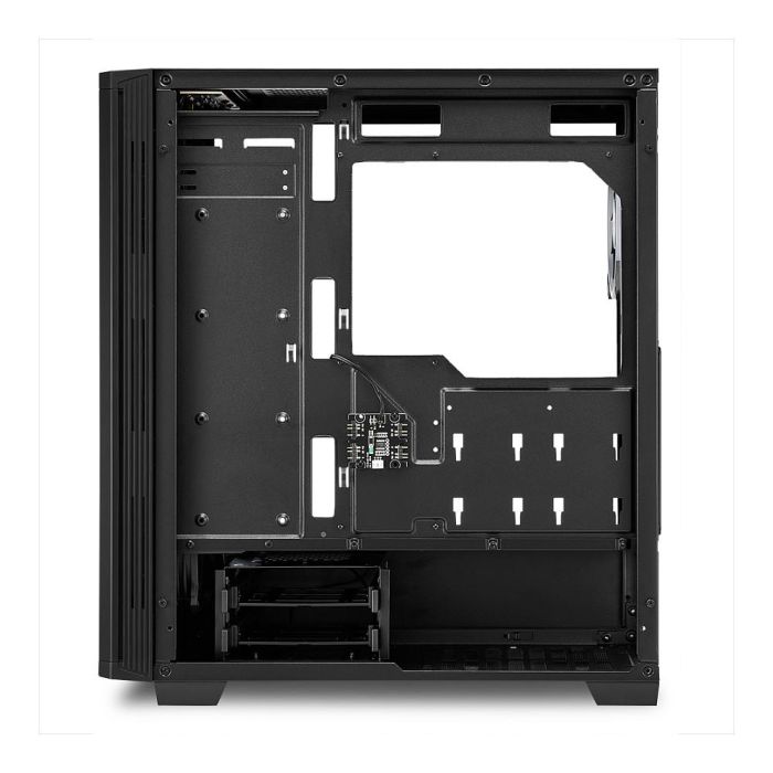 SHARKOON LIT 200 Caja Midi-Tower PC Negra con Iluminación RGB Azul, Verde, Rojo ATX, micro ATX, Mini-ITX