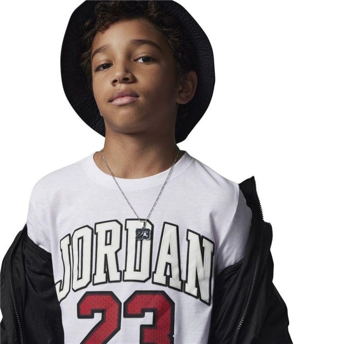 Camiseta de Manga Corta Infantil Jordan 95A088-001 Blanco 1