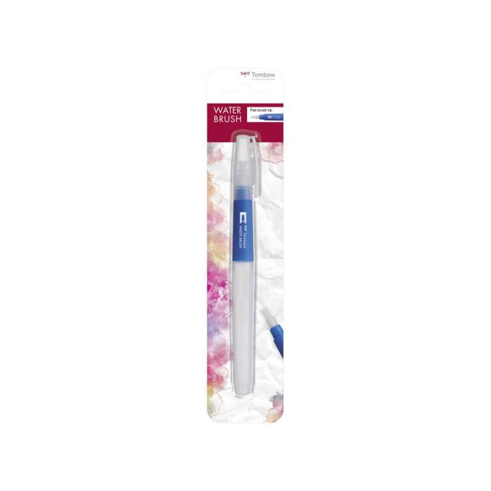 Pincel Tombow Water Brush Con Deposito Rellenable Punta Plana Blister De 1 Unidad 3