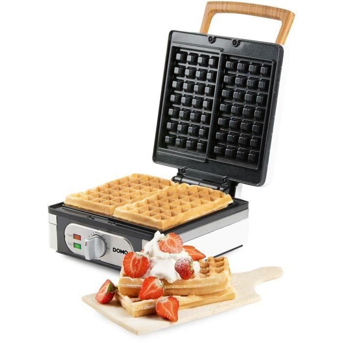 Máquina para hacer gofres - DOMO - DO9274W - 1400 W - 2 gofres XL - Blanco 2 Máquina para hacer gofres - DOMO - DO9274W - 1400 W - 2 gofres XL - Blanco 2