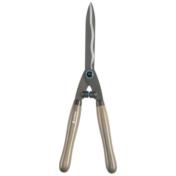Gardena Cizallas para Setos NatureCut, Hojas Onduladas Antiadherentes, Mangos de Madera FSC 100%, Longitud de Corte 23 cm 1