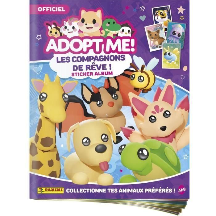 Paquete de inicio - PANINI - ¡Adoptame! Roblox - Álbum + 2 fundas - 1 tarjeta de edición limitada - 10 pegatinas 1 Paquete de inicio - PANINI - ¡Adoptame! Roblox - Álbum + 2 fundas - 1 tarjeta de edición limitada - 10 pegatinas 1