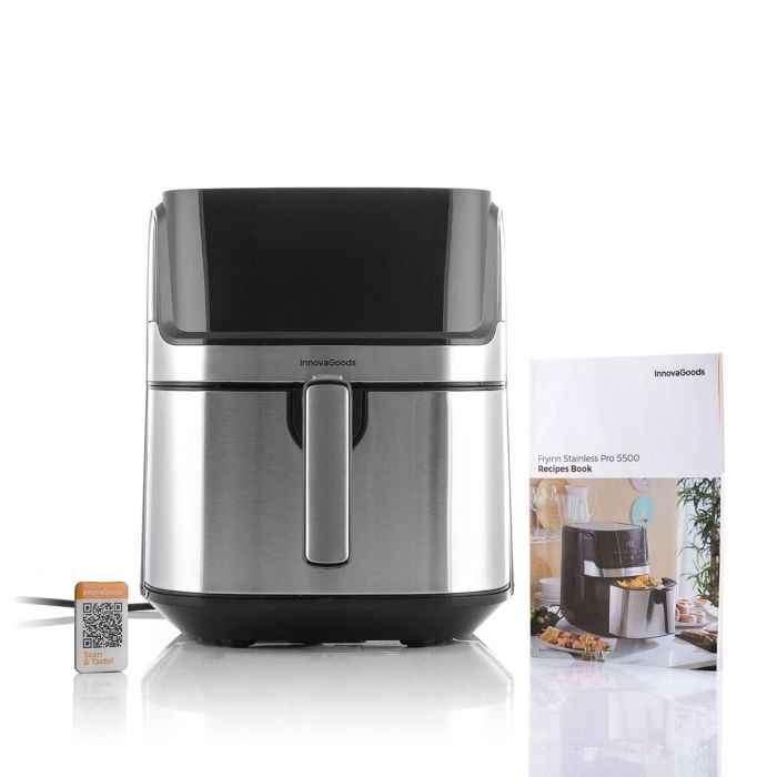 Freidora de Aire InnovaGoods Fryinn Pro 5500 Negro 1700 W 5,5 L Acero Inoxidable 2 Freidora de Aire InnovaGoods Fryinn Pro 5500 Negro 1700 W 5,5 L Acero Inoxidable 2
