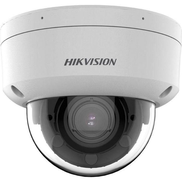 Hikvision Cámara IP Minidomo 8MP 4K 2.8-12mm AcuSense Smart Hybrid Light IK10 IP67 IR/Blanca 40m