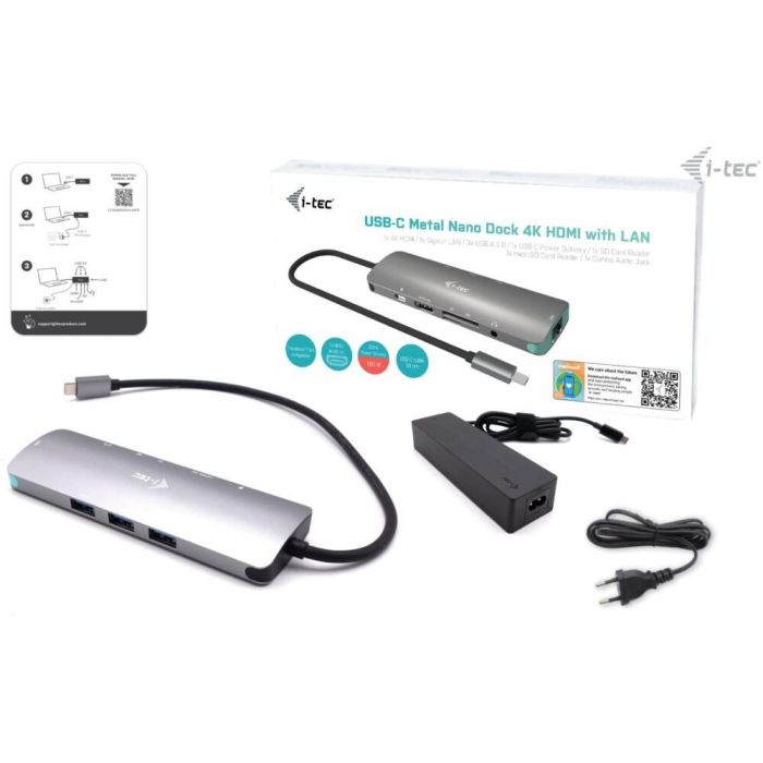 I-TEC NANO LAN DOCK + P/S 100W 4