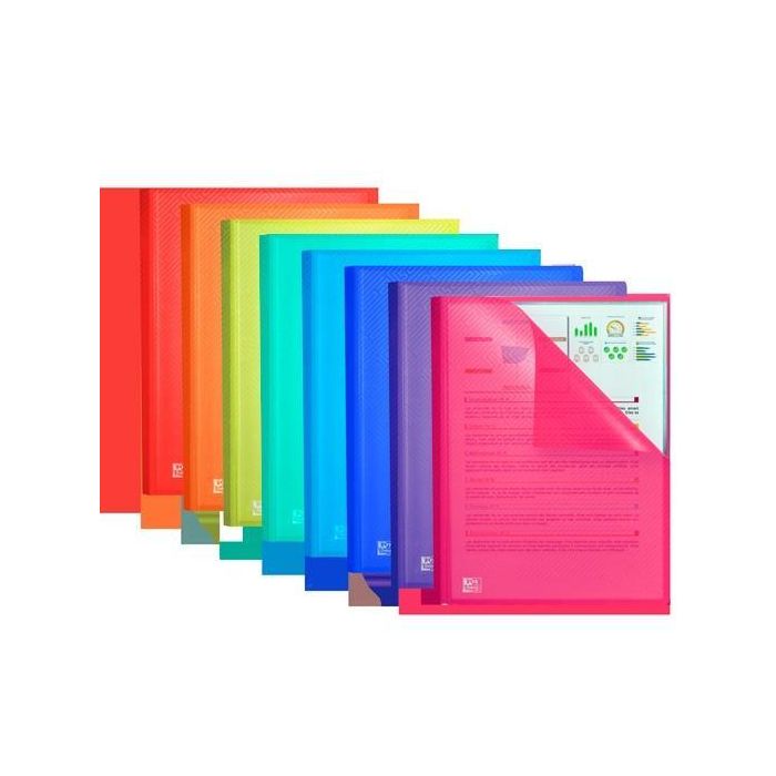 Oxford Carpeta 20 Fundas Cristal Fijas Urban Pp Colores Surtidos A4 -10U-