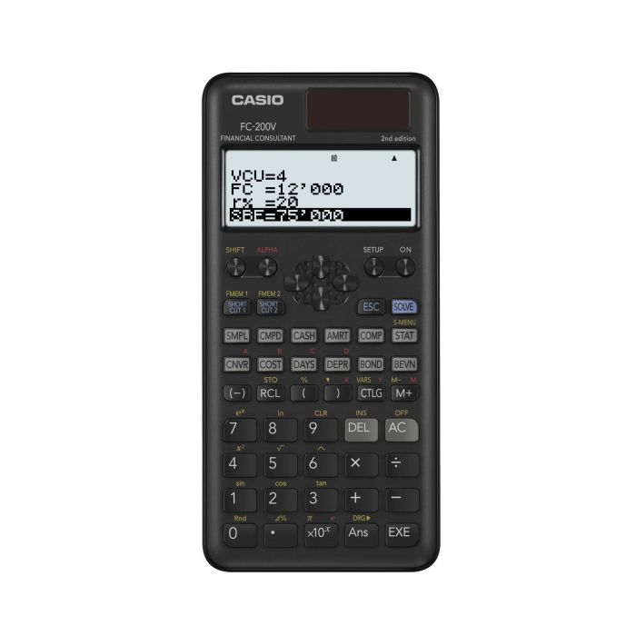 Casio Calculadora Científica Pilas Y Solar Programable 4 Líneas Lcd 10+2 Y 15 Dígitos