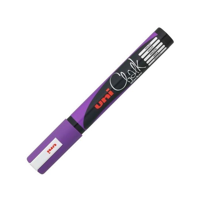 Uniball Marcador De Tiza Líquida Chalk Pwe-5M Violeta Caja 6 Ud