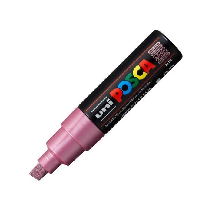 Posca Marcador Pc-8K No Permanente Punta Biselada 8.0 mm Rosa Metálico