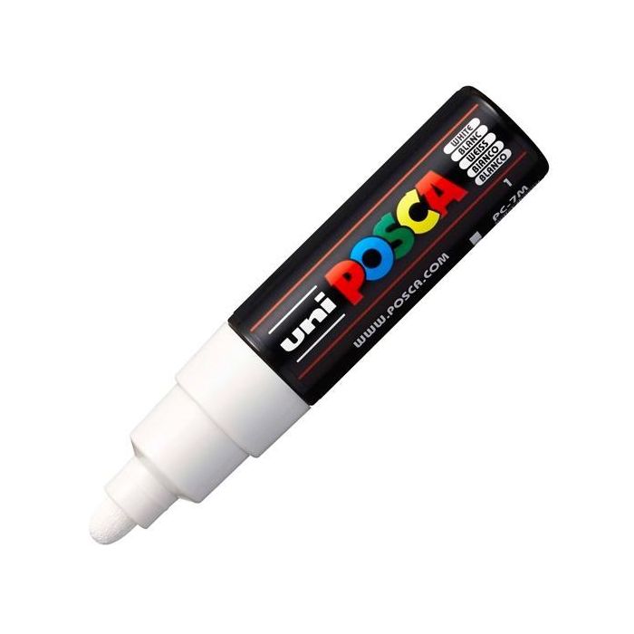 Posca Marcador Pc-7M No Permanente Punta Forma De Bala 4,5-5,5 mm Blanco