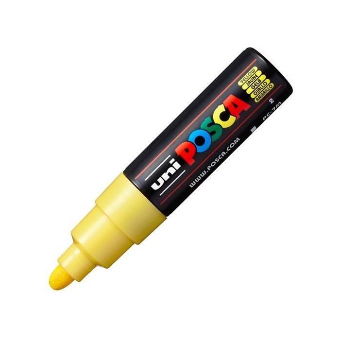 Posca Marcador Pc-7M No Permanente Punta Forma De Bala 4,5-5,5 mm Amarillo